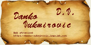 Danko Vukmirović vizit kartica